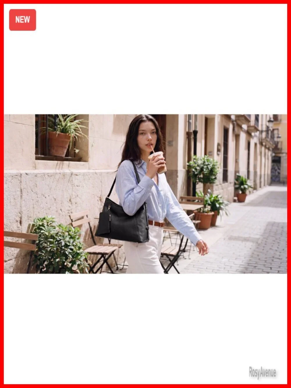 Hobo Bag for Women PU Leather Crossbody Tote Multi-pocket Shoulder Handbag